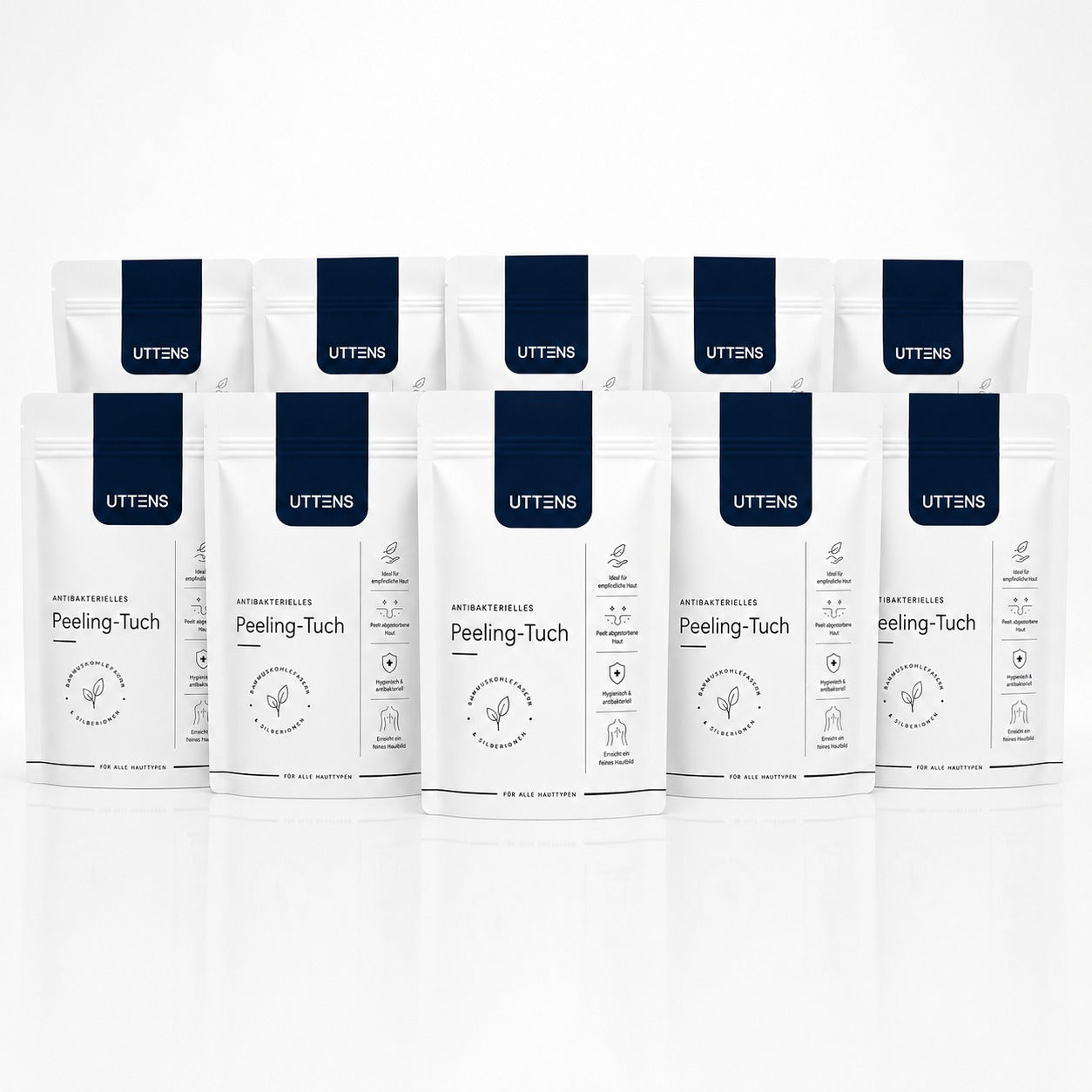 10er-Set | Antibakterielles  Peeling-Tuch