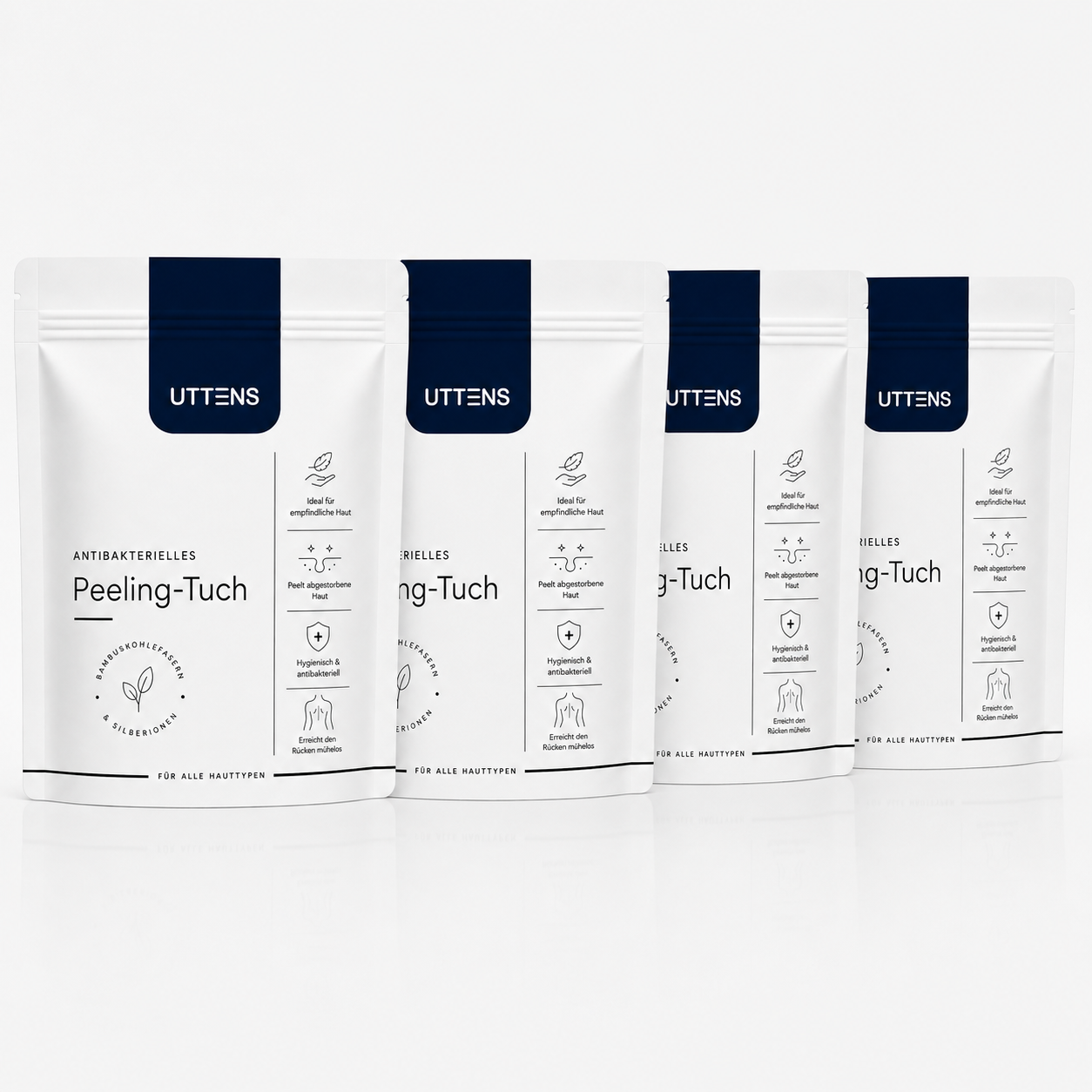 4er-Set | Antibakterielles  Peeling-Tuch
