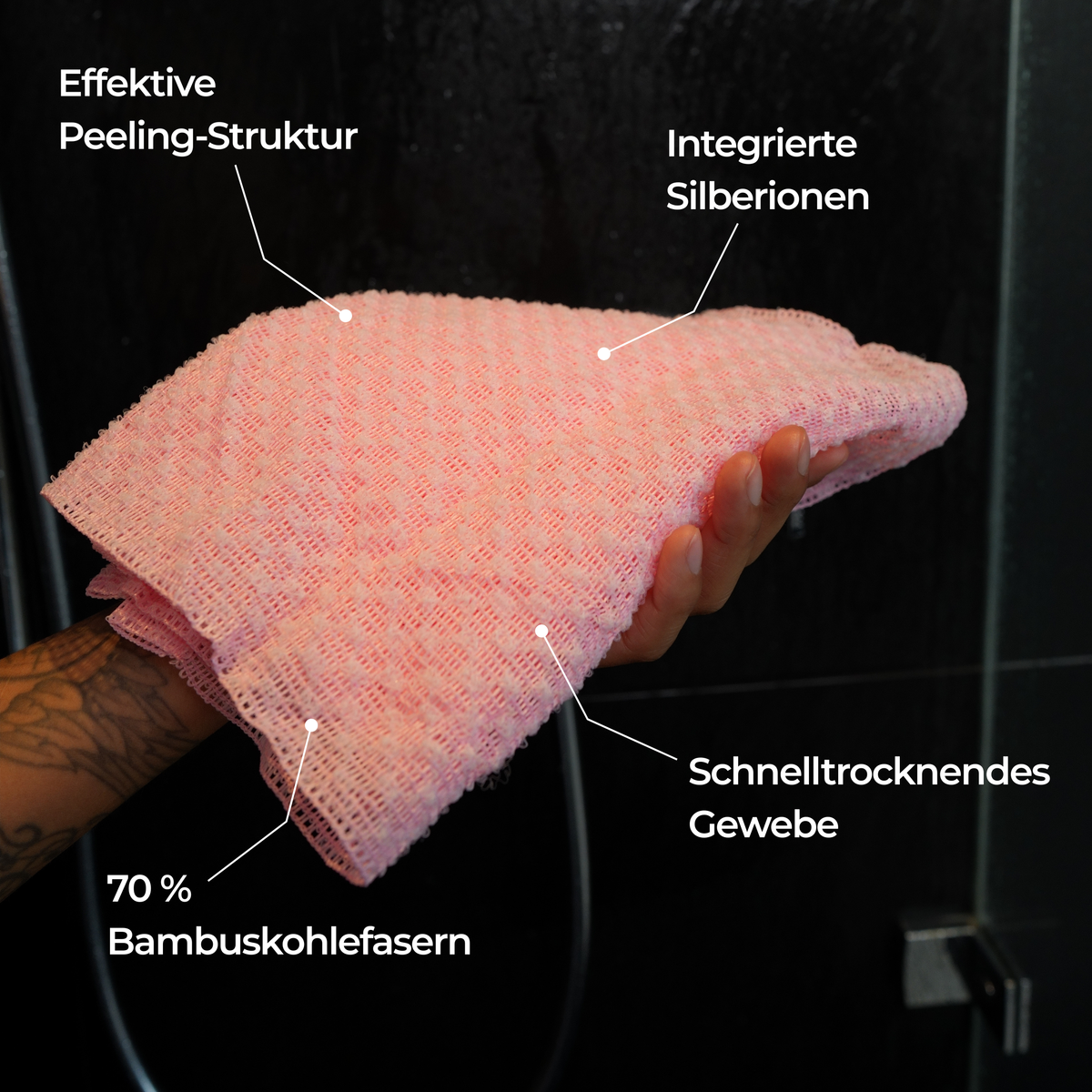 10er-Set | Antibakterielles  Peeling-Tuch