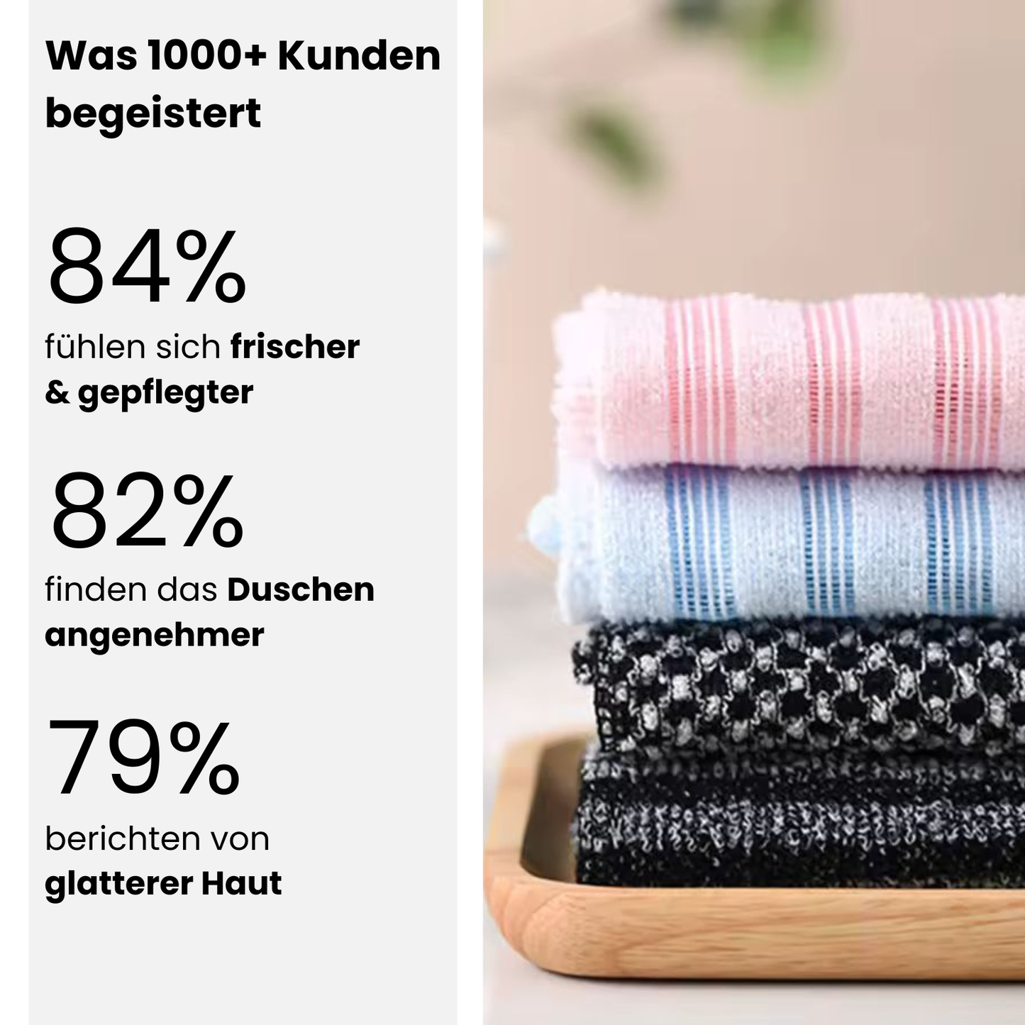 Antibakterielles Peeling-Tuch