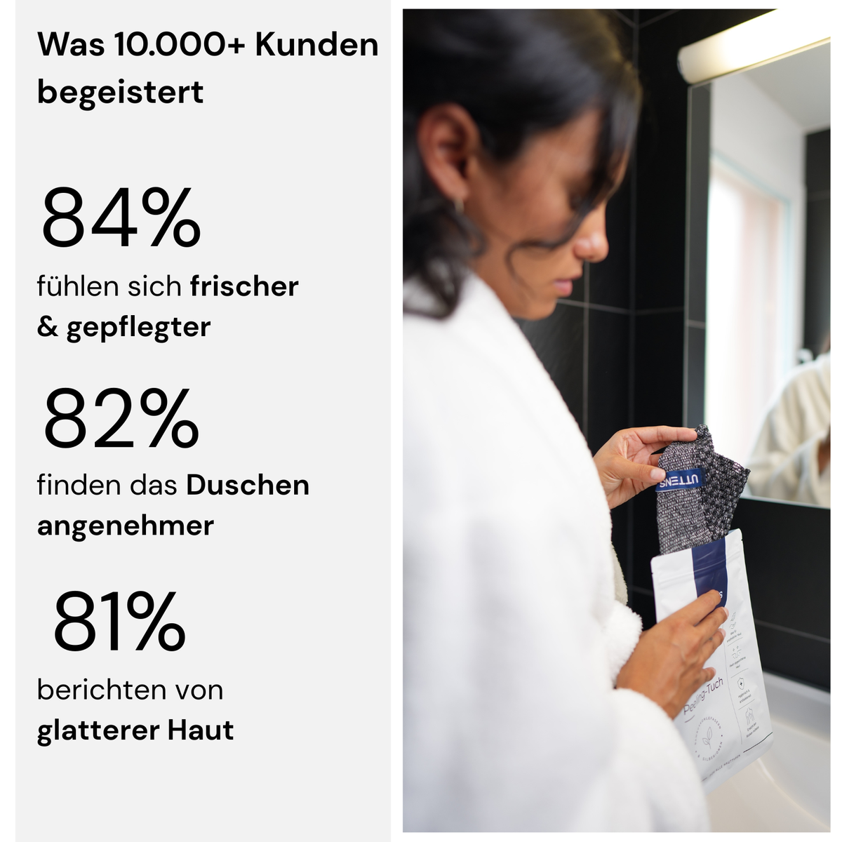 Antibakterielles Peeling-Tuch